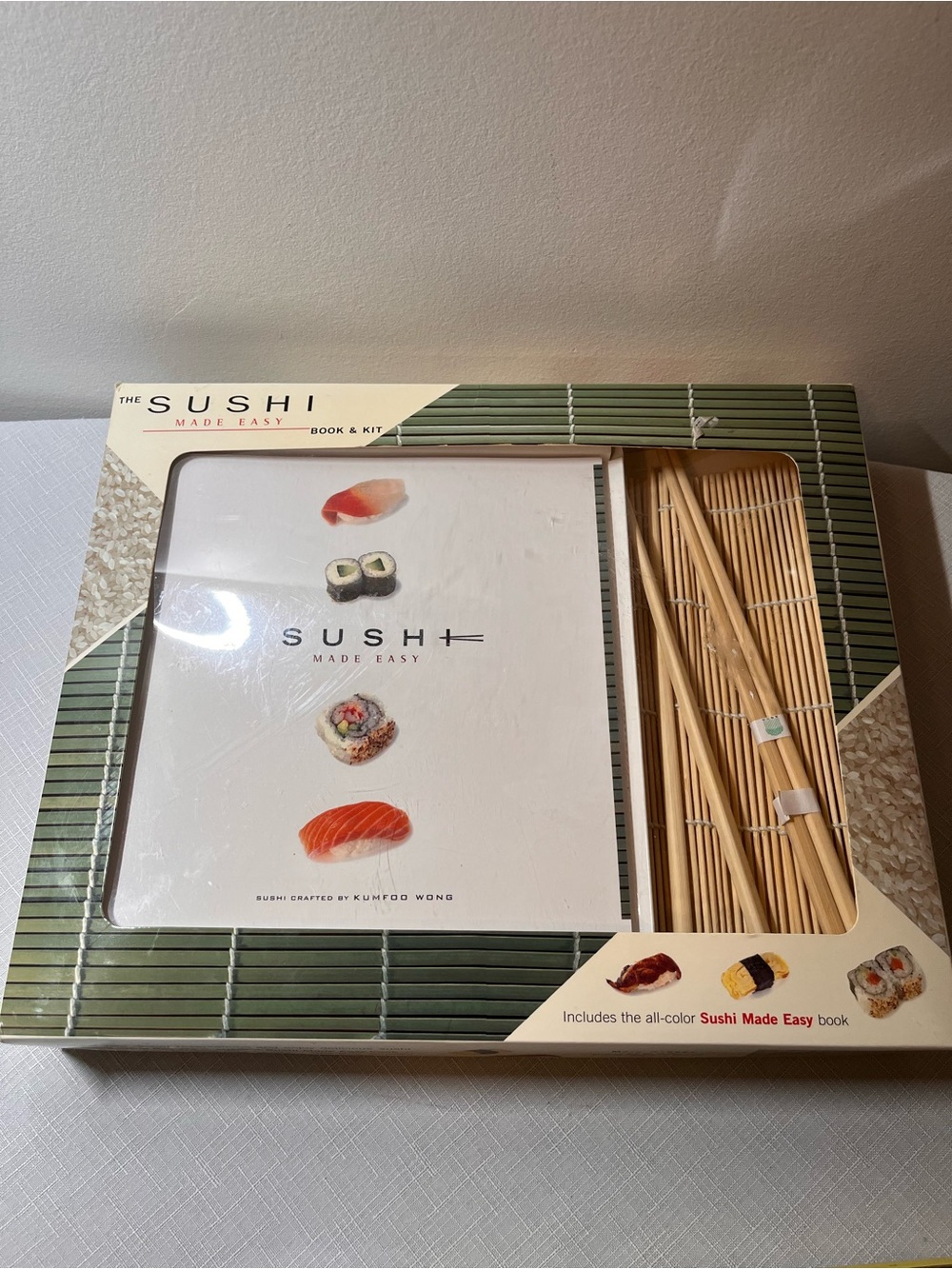 The Sushi Made Easy Book & Kit — Bamboo Rolling Mat Included